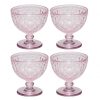 Taça c/04 Sobremesa Diamond Rosa