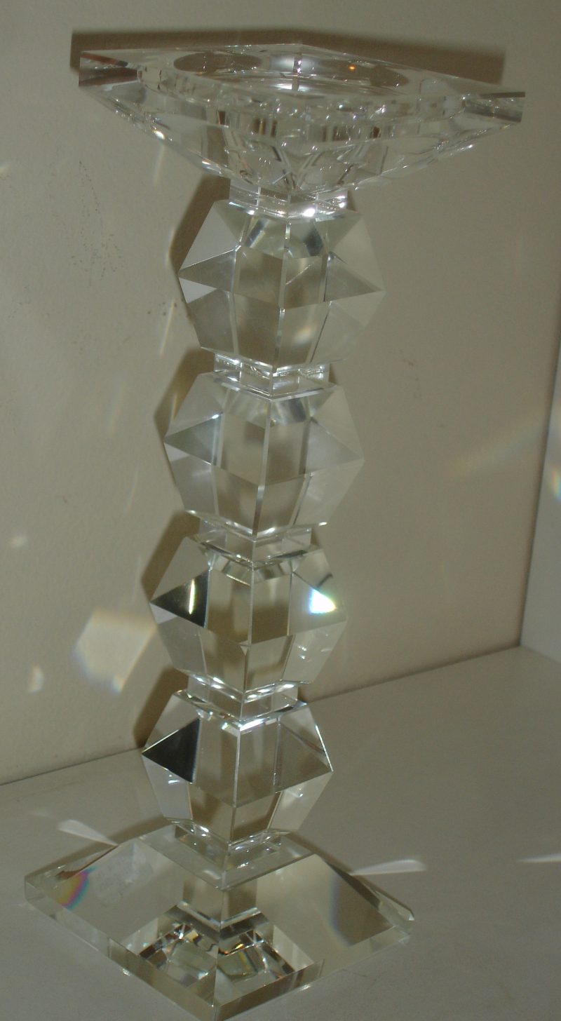 Castiçal Cristal Copas - 37cm